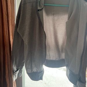 Nike running grey zip up